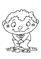 A coloring page of little monsters